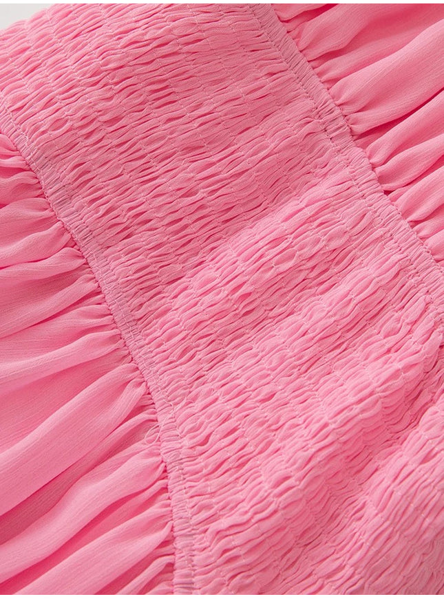 Katie Sleeveless Elastic Ruffle Maxi Dress - Fashion Pov