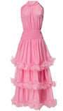 Katie Sleeveless Elastic Ruffle Maxi Dress - Fashion Pov