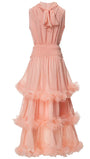 Katie Sleeveless Elastic Ruffle Maxi Dress - Fashion Pov