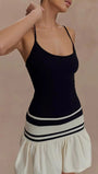 Lana Striped Ruffle Mini Dress - Fashion Pov