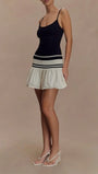 Lana Striped Ruffle Mini Dress - Fashion Pov