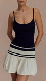Lana Striped Ruffle Mini Dress - Fashion Pov