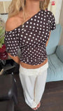 Laney Off - Shoulder Polka Dot Top - Fashion Pov