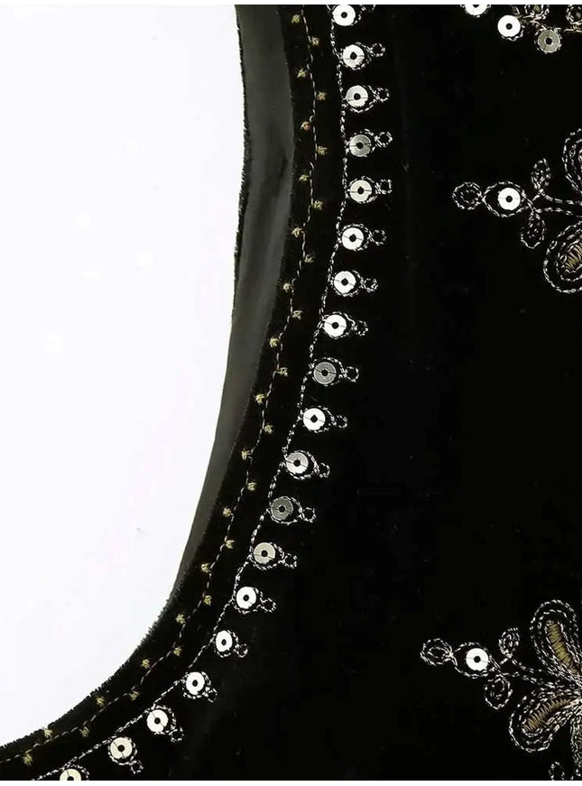 Layla Sequin Floral Vest Top - Fashion Pov