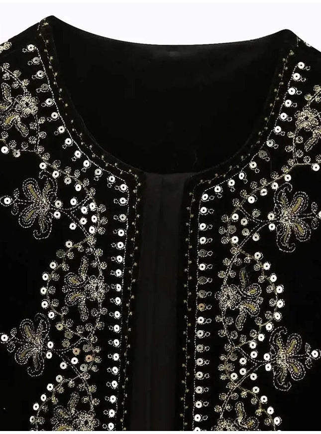 Layla Sequin Floral Vest Top - Fashion Pov