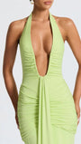 Liana Deep - V Halter Maxi Dress - Fashion Pov