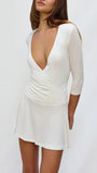 Lila Plunge Ruched Mini Dress - Fashion Pov