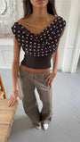 Lila Polka Dot Crop Top - Fashion Pov