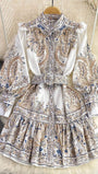 Liliana Ruffle Single Breasted Midi Dress - Fashion Pov