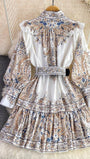 Liliana Ruffle Single Breasted Midi Dress - Fashion Pov