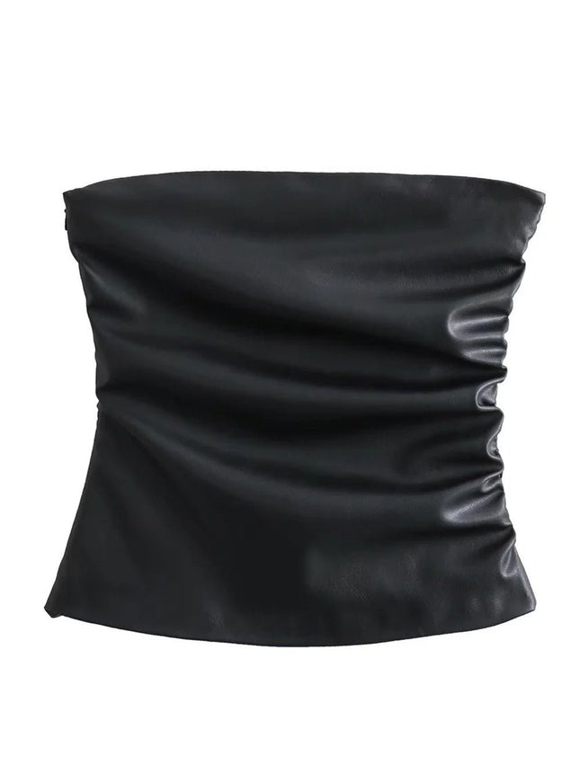 Lillian Leather Short Top - Fashion Pov
