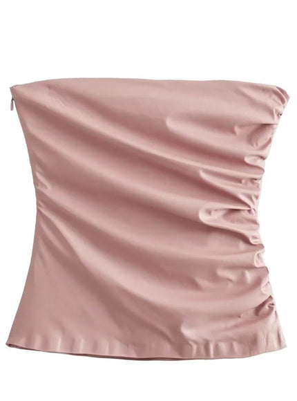 Lillian Leather Short Top - Fashion Pov