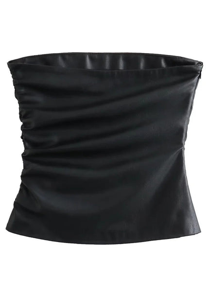 Lillian Leather Short Top - Fashion Pov