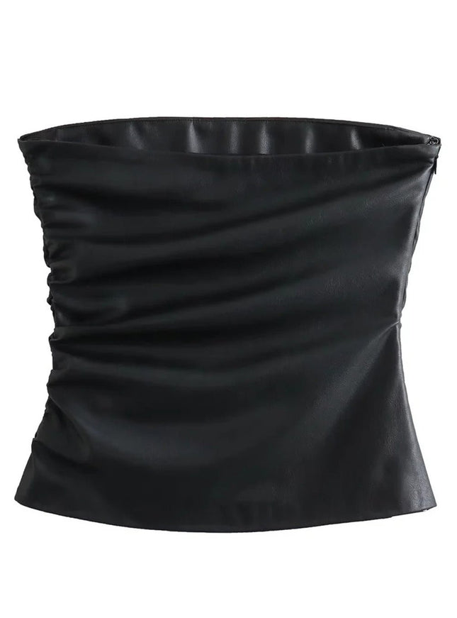 Lillian Leather Short Top - Fashion Pov