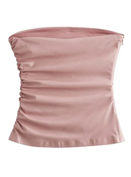 Lillian Leather Short Top - Fashion Pov