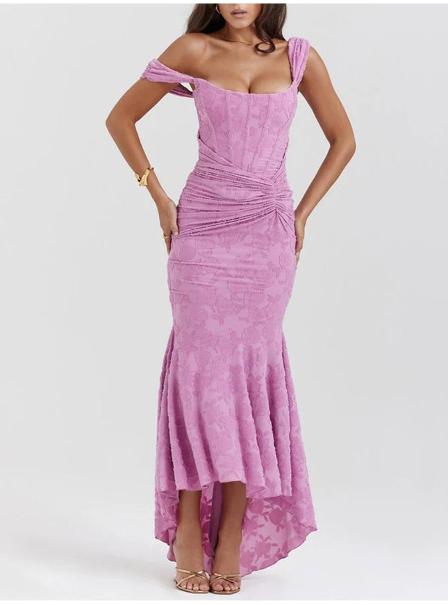 Lilly Off Shoulder Backless Midi Dress - Fashion Pov