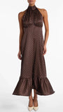 Lilou Polka Dot Halter Maxi Dress - Fashion Pov