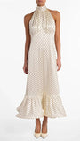 Lilou Polka Dot Halter Maxi Dress - Fashion Pov