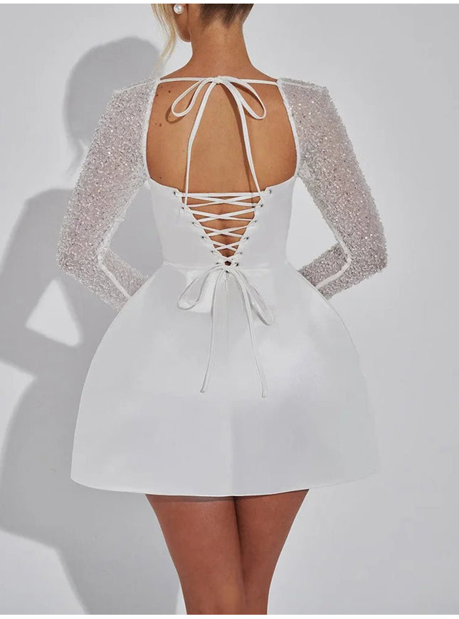 Lily Long Sleeve Mini Dress - Fashion Pov