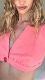 Lina Twisted Crop Blouse - Fashion Pov