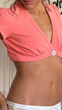Lina Twisted Crop Blouse - Fashion Pov