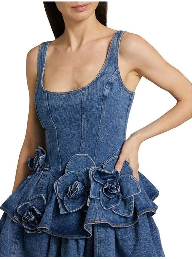 London Denim Mini Dress - Fashion Pov