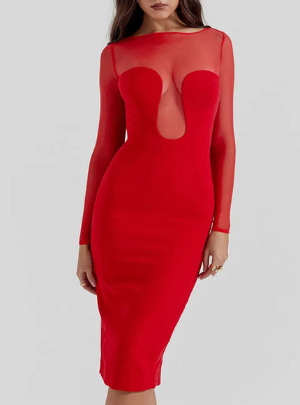 Lucia Backless Split Bodycon Midi Dress - Fashion Pov