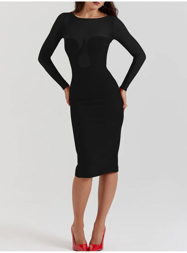 Lucia Backless Split Bodycon Midi Dress - Fashion Pov