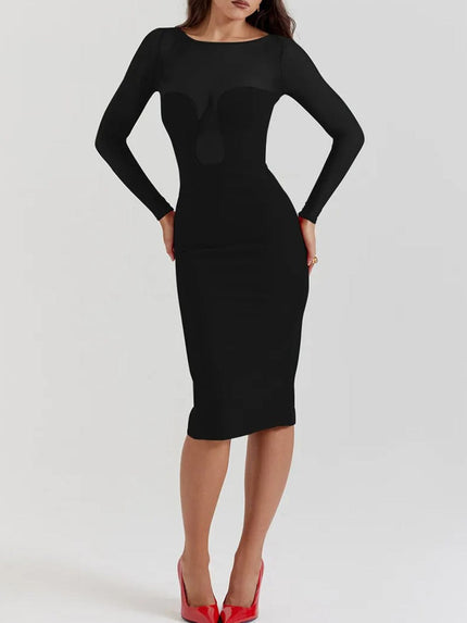 Lucia Backless Split Bodycon Midi Dress - Fashion Pov