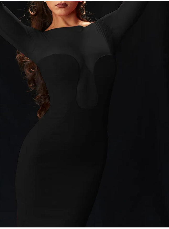 Lucia Backless Split Bodycon Midi Dress - Fashion Pov