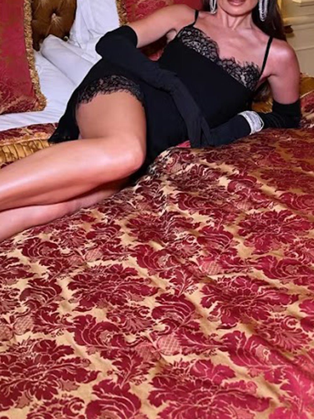 Lucia Lace Trim Mini Dress - Fashion Pov