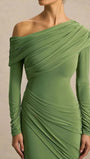 Lucille One Shoulder Ruched Maxi Dress - Fashion Pov