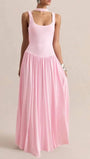 Luna Pleated Drop Waist Maxi Dress - Fashion Pov