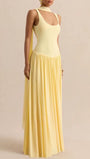 Luna Pleated Drop Waist Maxi Dress - Fashion Pov