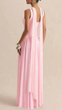 Luna Pleated Drop Waist Maxi Dress - Fashion Pov