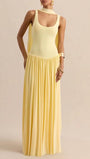 Luna Pleated Drop Waist Maxi Dress - Fashion Pov