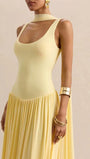Luna Pleated Drop Waist Maxi Dress - Fashion Pov