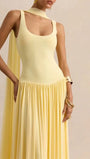 Luna Pleated Drop Waist Maxi Dress - Fashion Pov