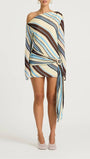 Luna Striped One - Shoulder Mini Dress - Fashion Pov