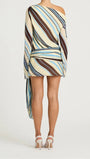 Luna Striped One - Shoulder Mini Dress - Fashion Pov