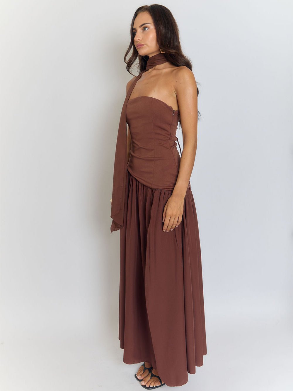 Lyra Backless Split Skirt Maxi Dress - Fashion Pov