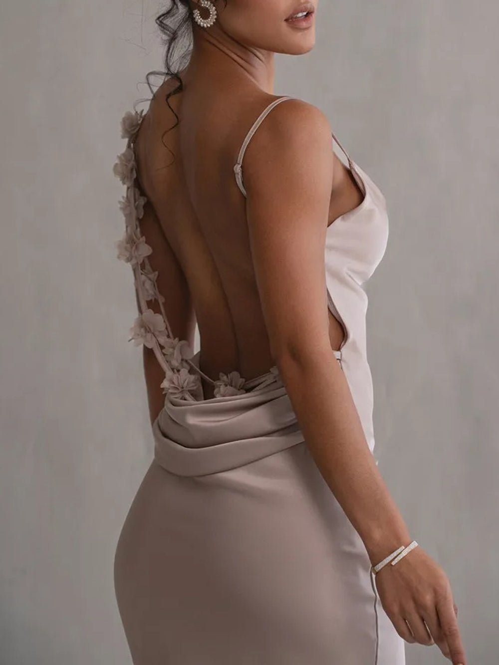 Madeleine Backless Bodycon Maxi Dress Green / S