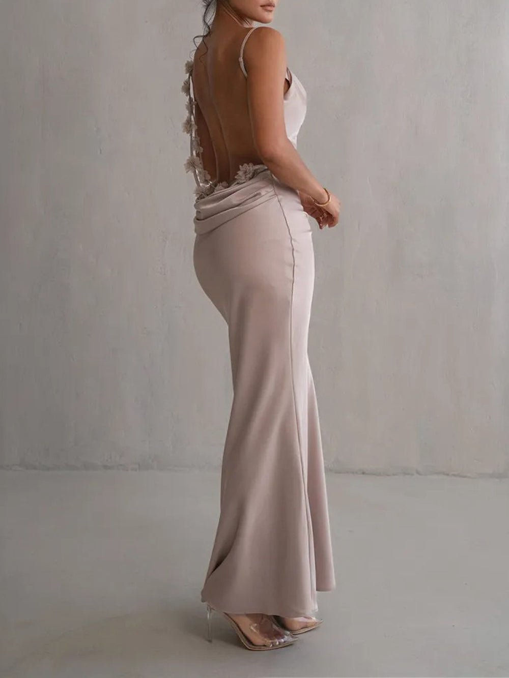 Madeleine Backless Bodycon Maxi Dress Green / S
