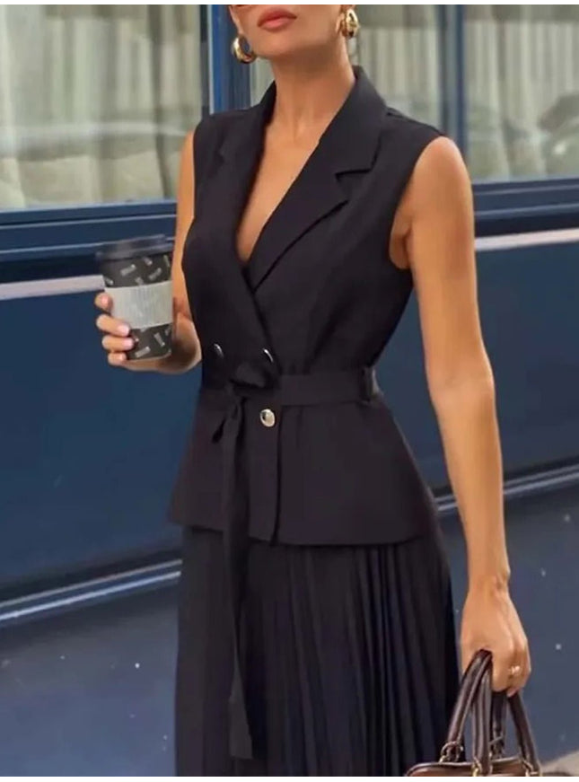 Madeleine Sleeveless Midi Dress - Fashion Pov