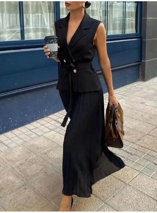 Madeleine Sleeveless Midi Dress - Fashion Pov