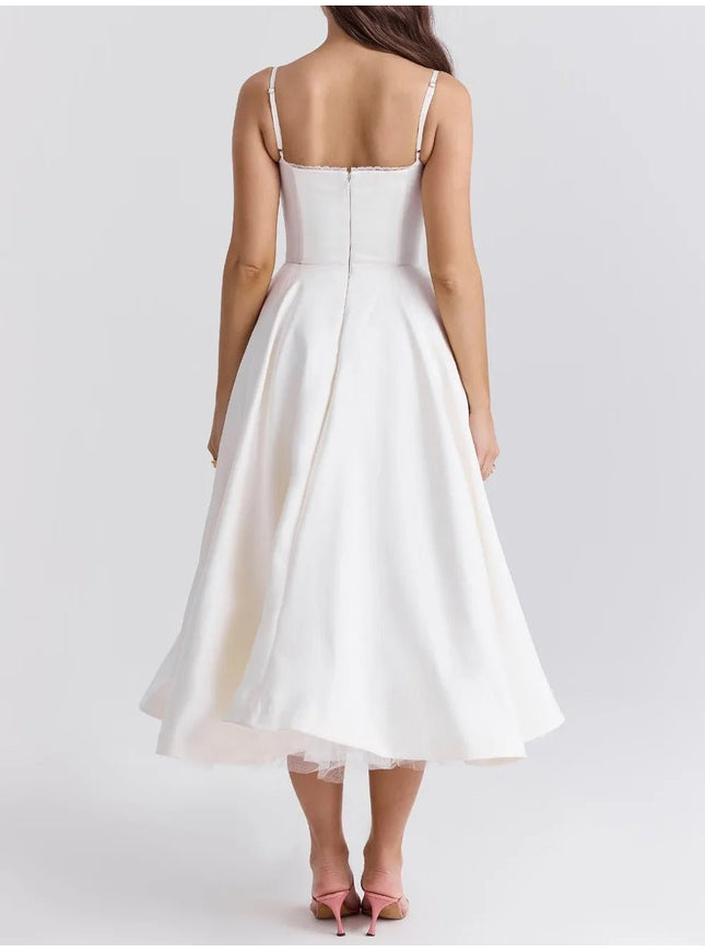 Madeline Backless Midi Dress - Fashion Pov