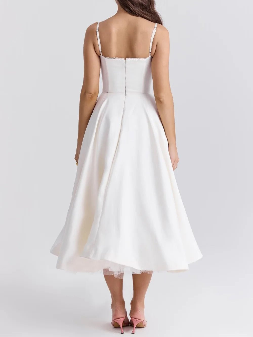 Madeline Backless Midi Dress White / S Madeline Backless Midi Dress White / S