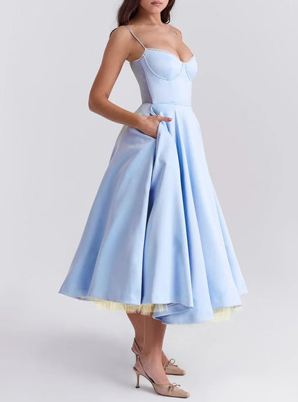 Madeline Backless Midi Dress - Fashion Pov