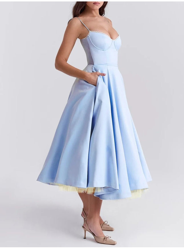 Madeline Backless Midi Dress - Fashion Pov