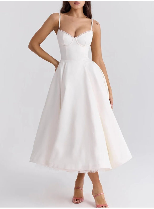 Madeline Backless Midi Dress - Fashion Pov